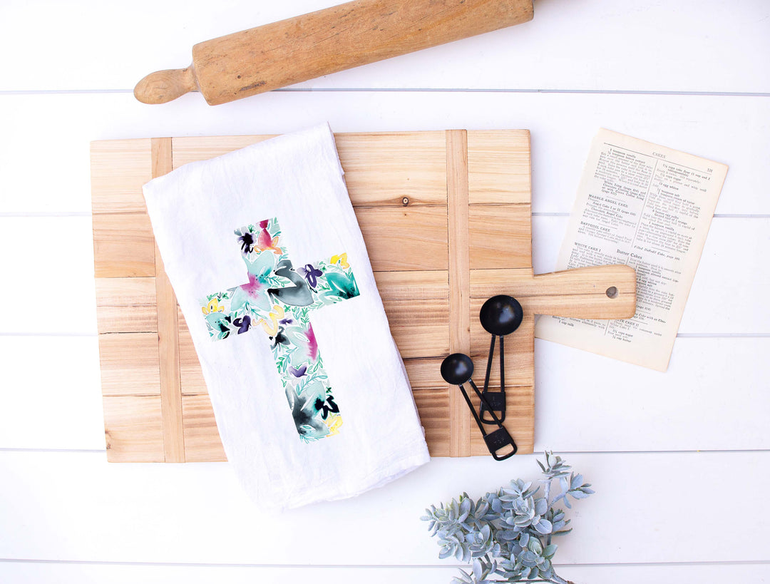 Cross Flour Sack Tea Towel