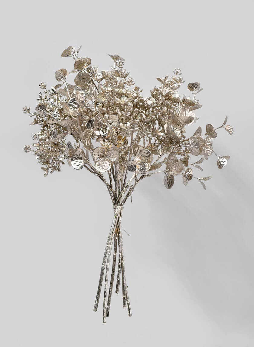 Metallic Champagne Eucalyptus Bouquet