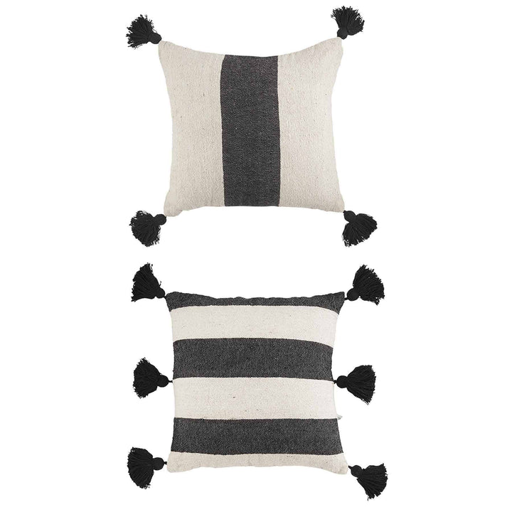 Black Striped Ponchaa Pillows