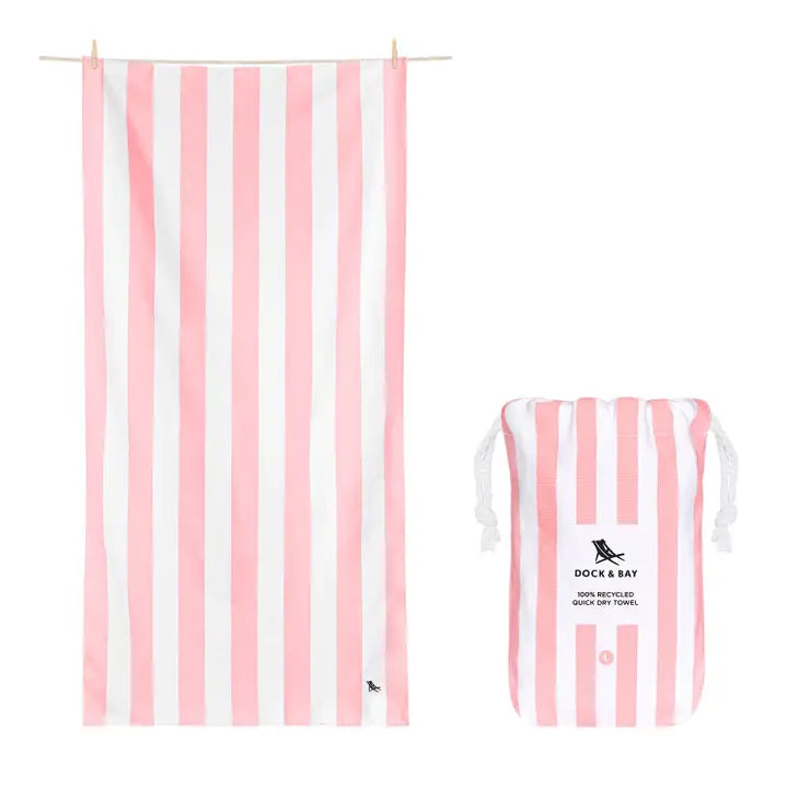 Dock & Bay Quick Dry Large Towel- Malibu Pink - Bloom and Petal