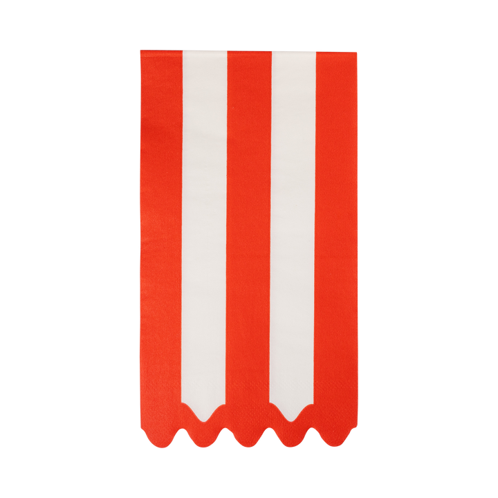 Red Striped Christmas Paper Dinner Napkins
