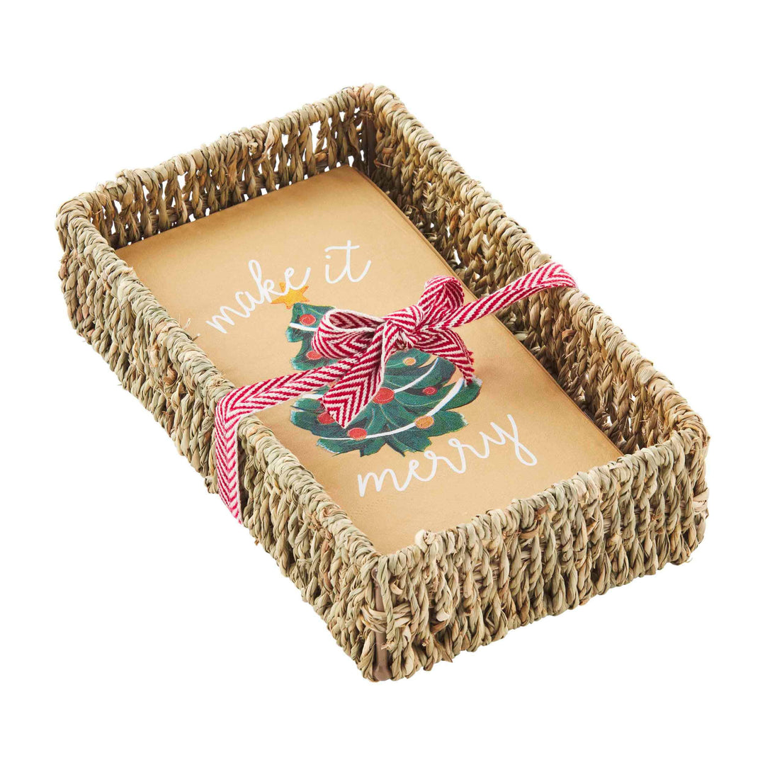 Tree Whimsy Guest Towel Basket Set