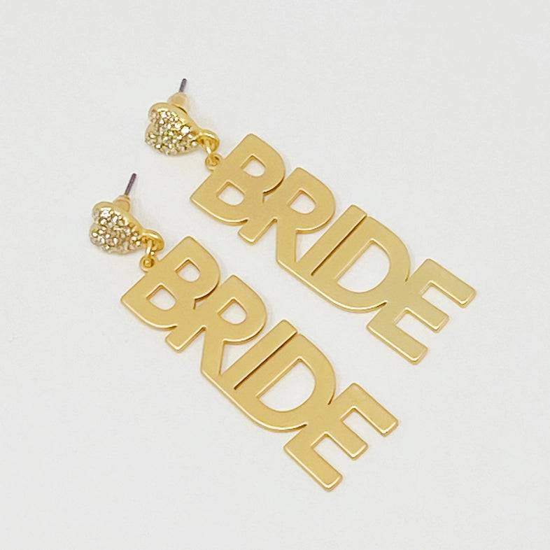 Say I Do Bride Earrings- Gold