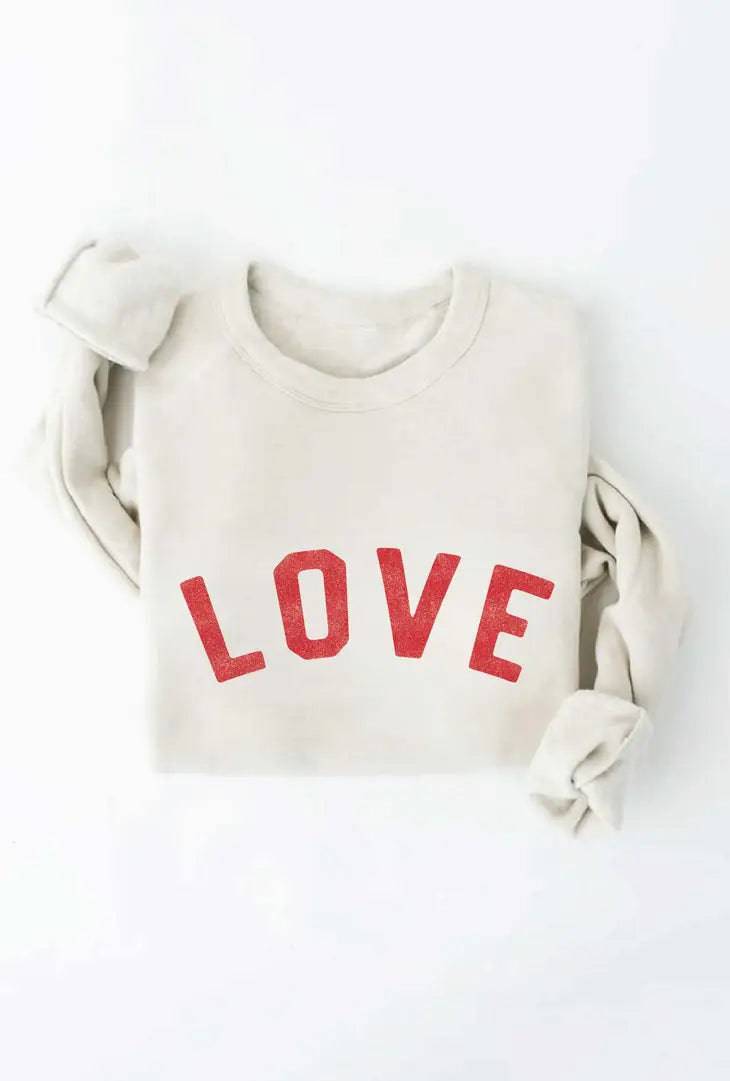 LOVE Graphic Sweatshirt- Vintage White