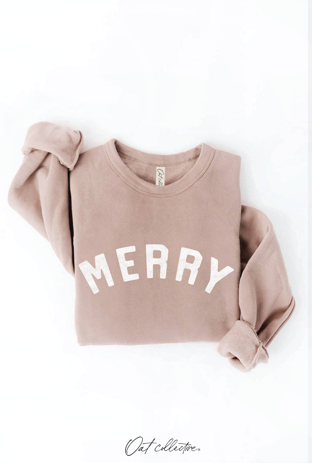 MERRY Graphic Sweatshirt  : Tan