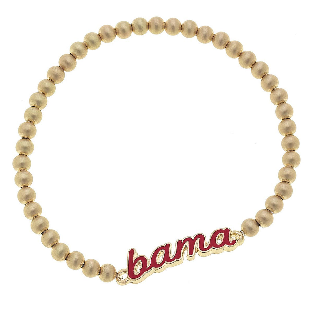 Alabama Crimson Tide Enamel Script Stretch Bracelet