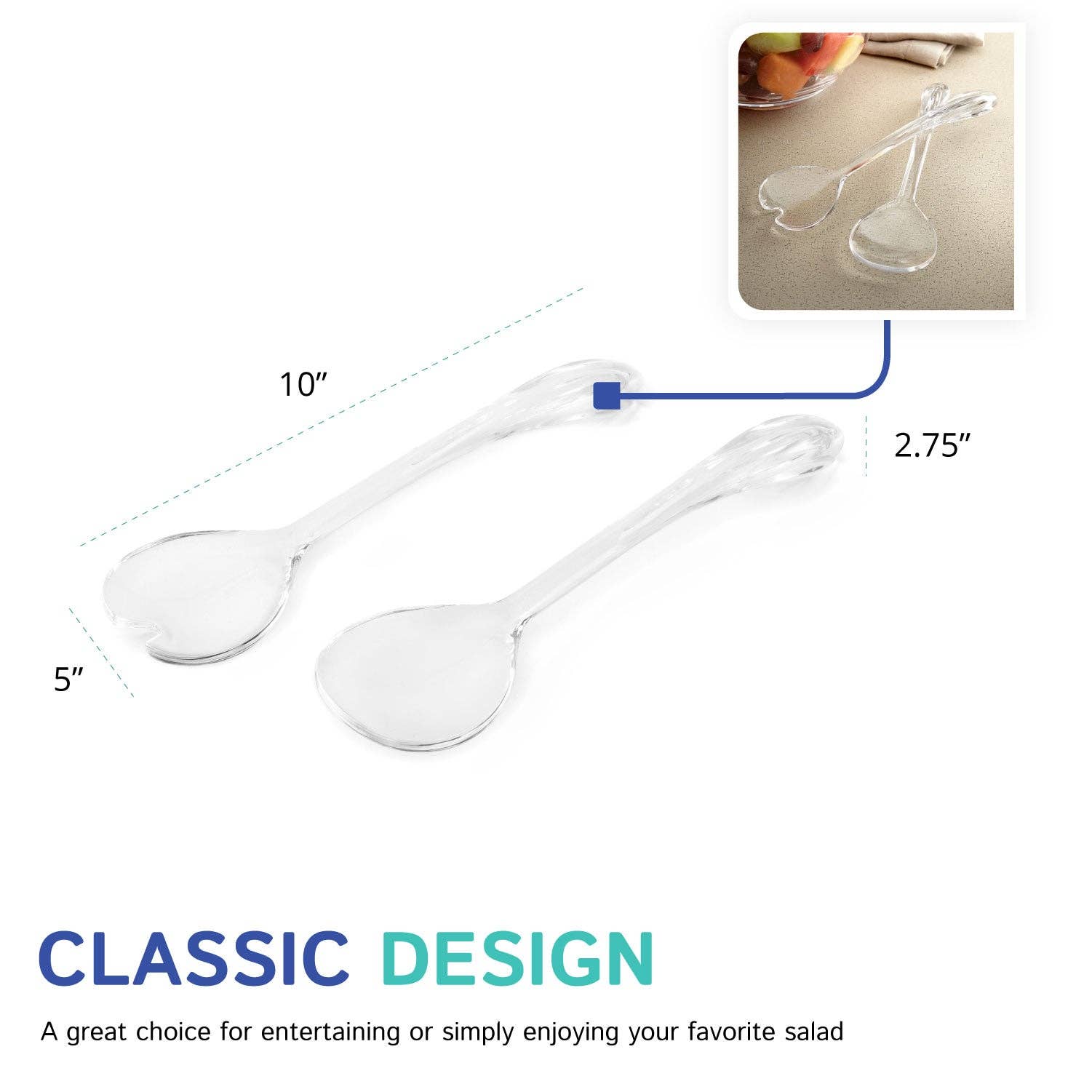 Huang Acrylic Salad Tongs - Thumbnail 5