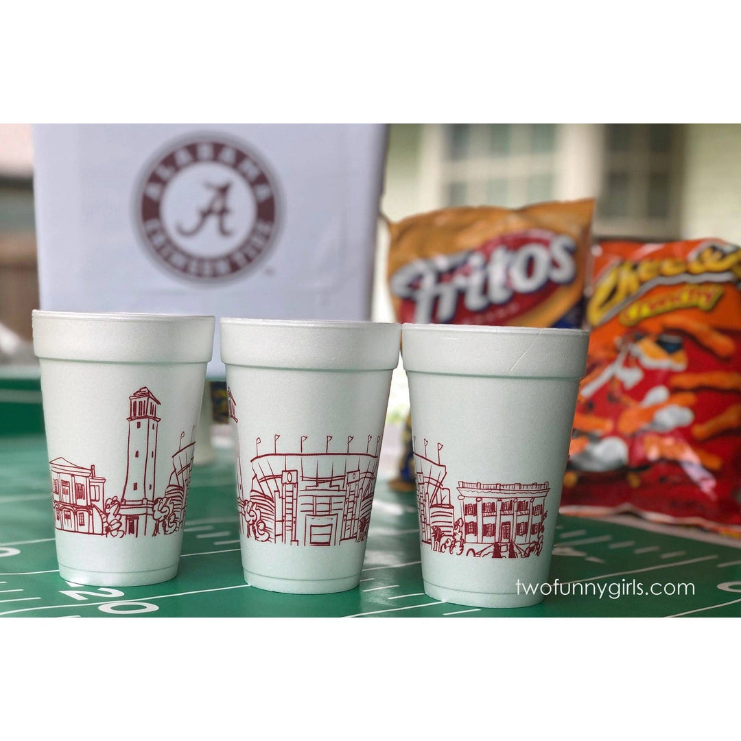 University of Alabama Skyline Foam Cups