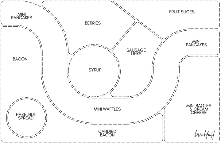 Acrylic Tray CHARCUTERIE MAP Insert Set of 10