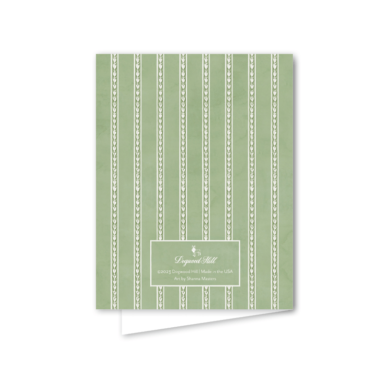 Porcelain Verte Floral Birthday: Single Card