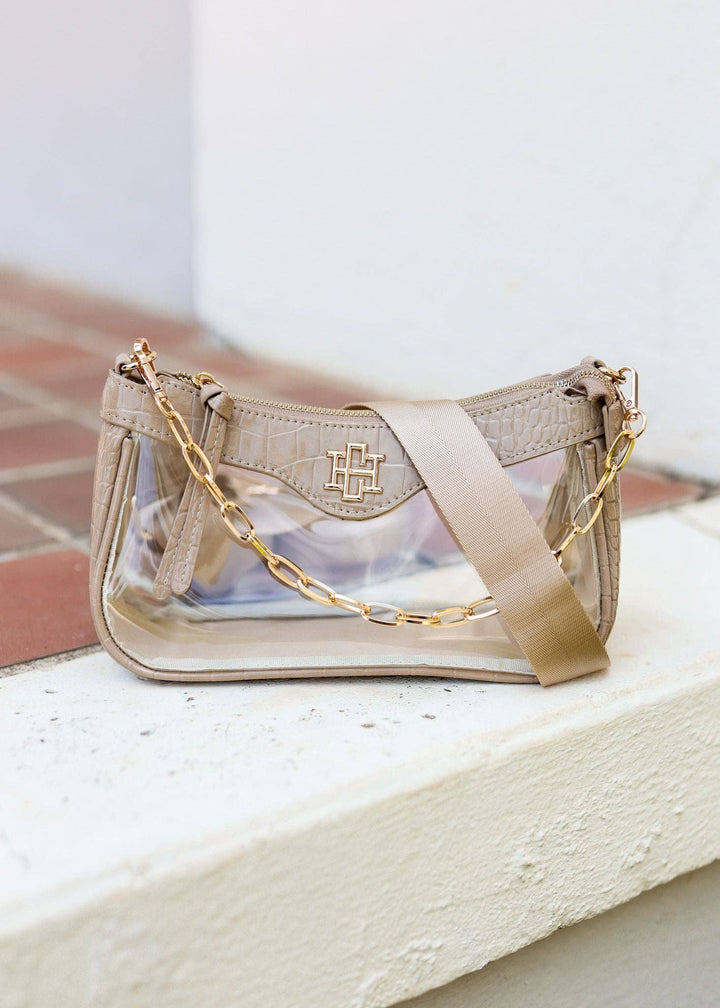 Cassidy Clear Crossbody Taupe