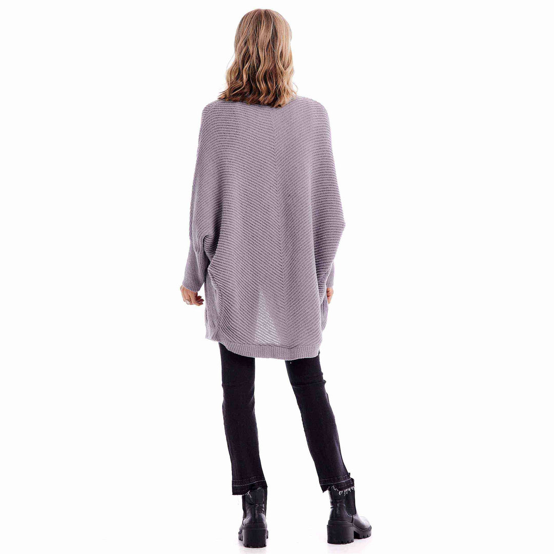 Bonnie Draped Cardigan- Grey