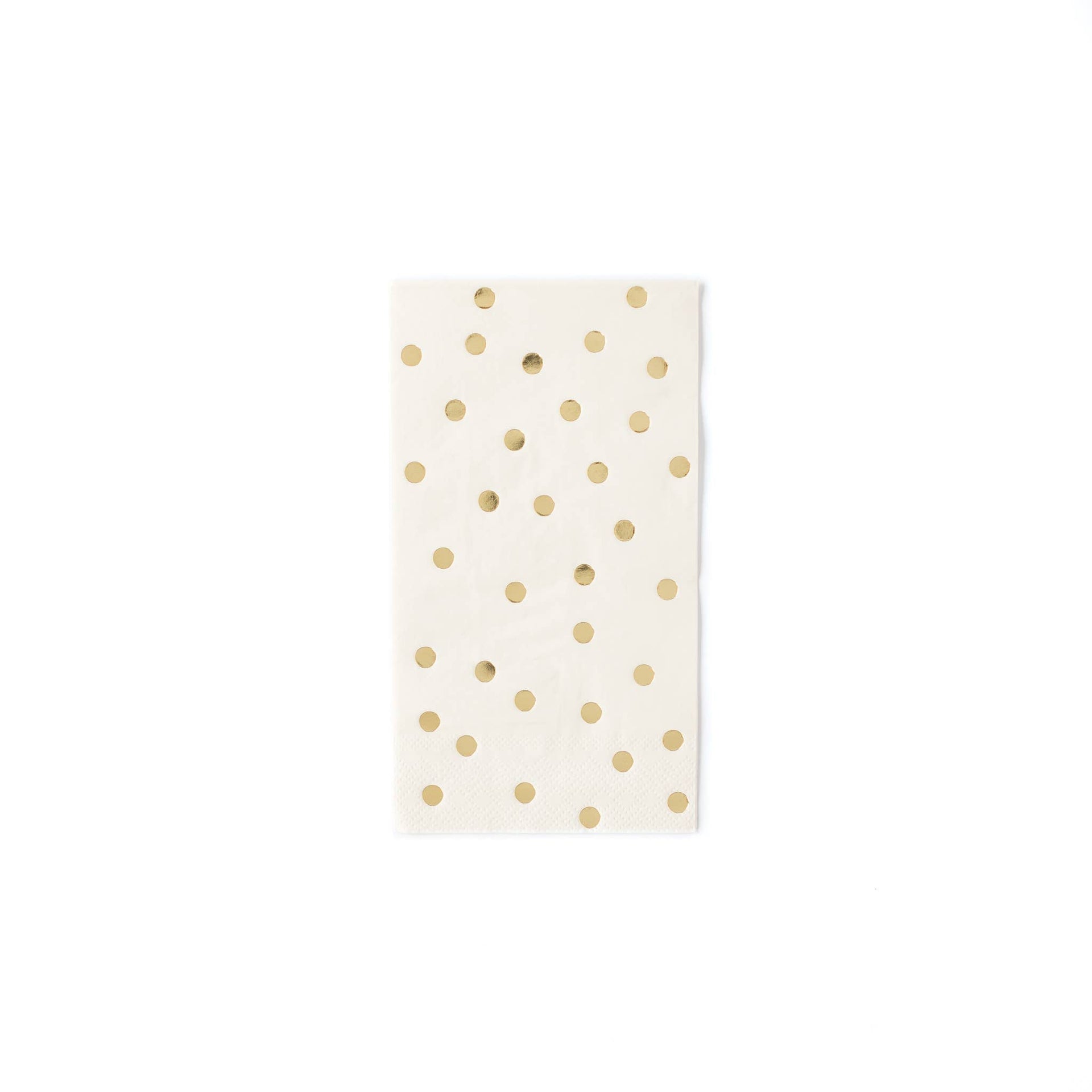 Basic Napkins 8" - Cream & Gold Dot