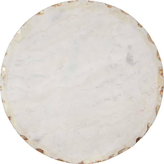 Marble Trivet Gold 1 1/4" x 8 1/2" dia