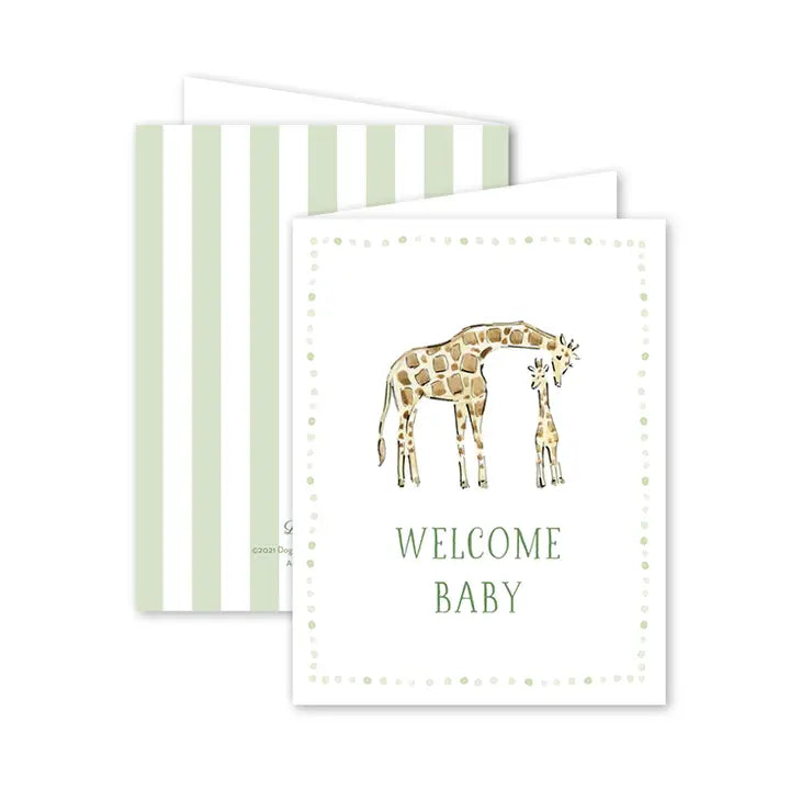 Zoo in the City Baby Greeting Card