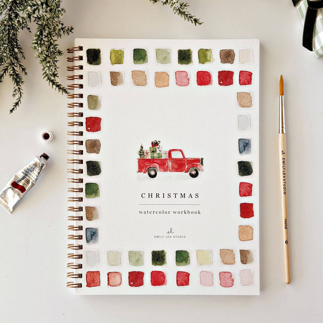 Christmas Watercolor Workbook by Emily Lex