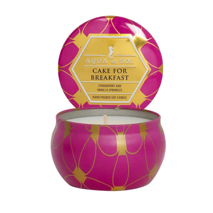 Cake For Breakfast 4oz Aqua De Soi Candle Tin