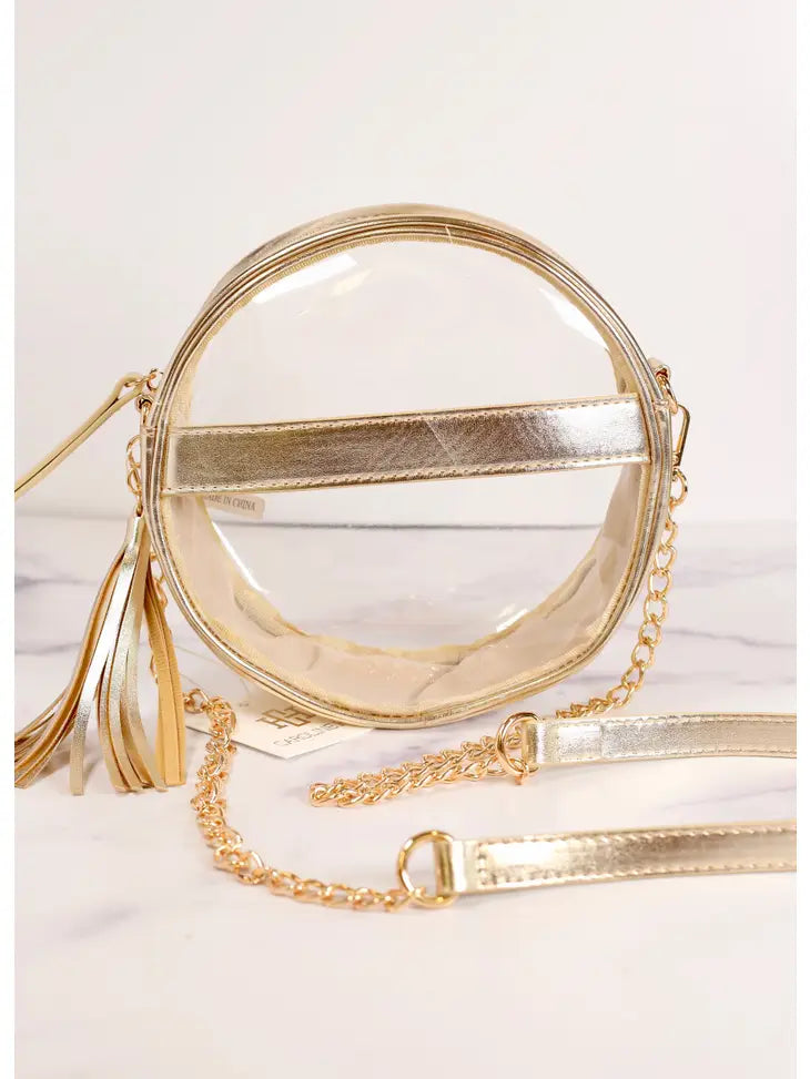 Madison Clear Crossbody- Gold - Bloom and Petal