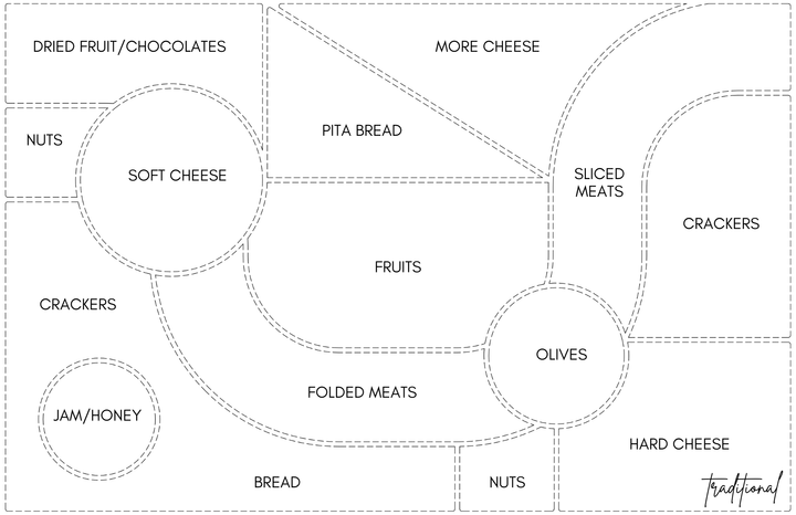 Acrylic Tray CHARCUTERIE MAP Insert Set of 10