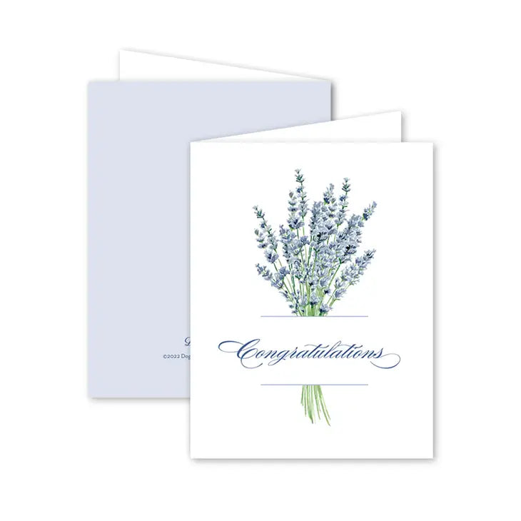 Lavender Field Congratulations Greeting Card - Bloom and Petal