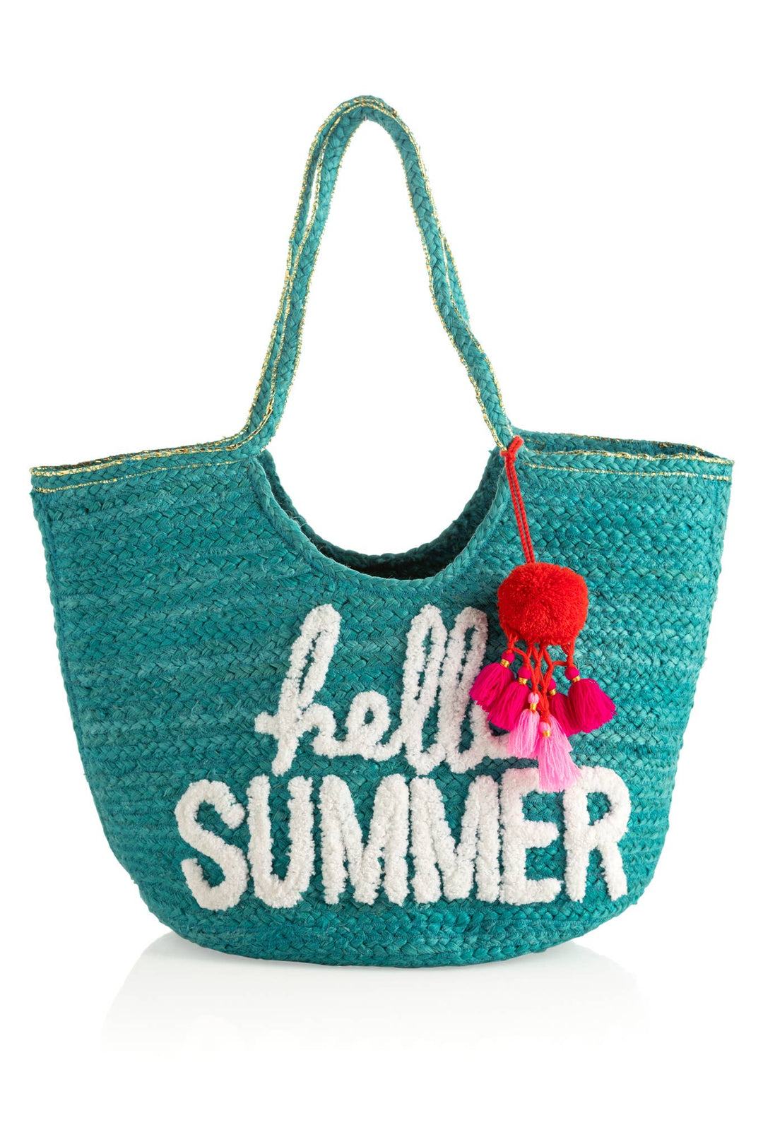 Hello Summer Tote, Turquoise