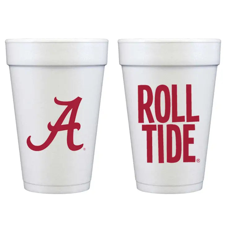 Alabama Roll Tide Styrofoam Cups - Bloom and Petal
