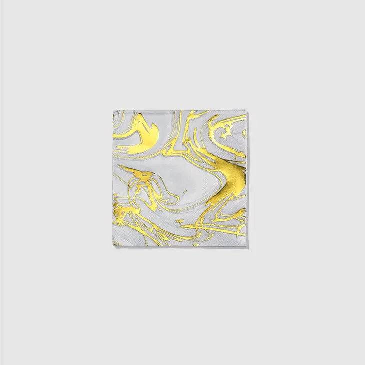 Carrara Marble Cocktail Napkins (25 per Pack)