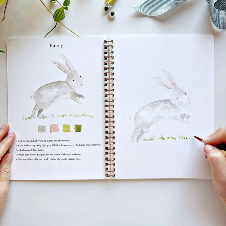 Animals watercolor workbook by Emily Lex