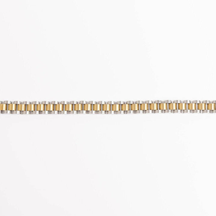 18K Gold Stainless Steel  Mixted Metal Watch Band Bracelet: Mixed Metal
