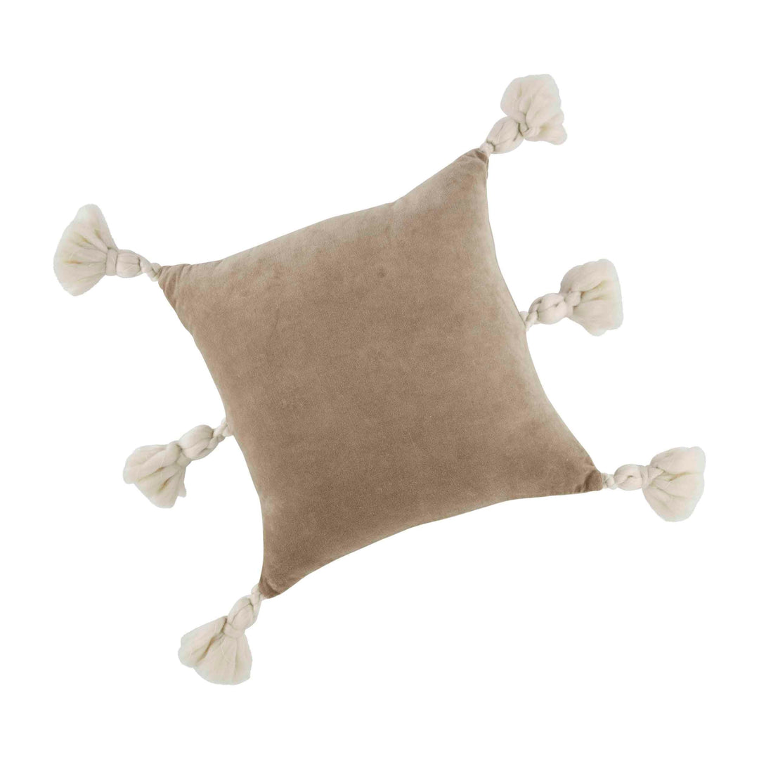 Taupe Velvet Pillow