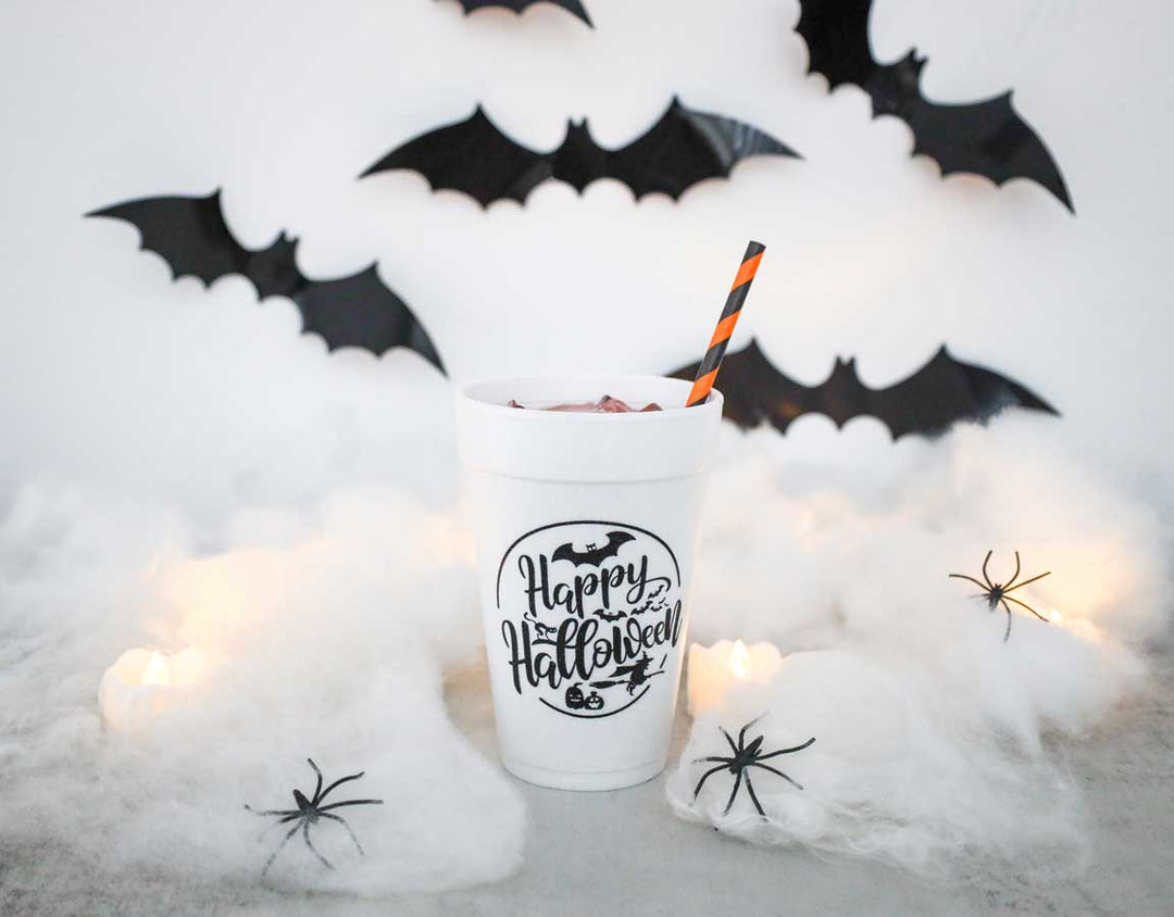 Halloween Circle Styrofoam Cup