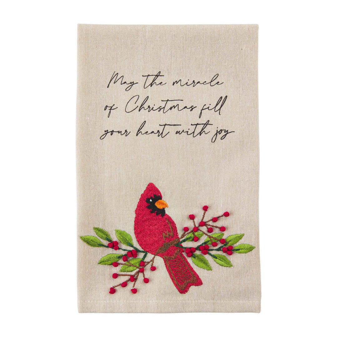 Cardinal French Knot Towel