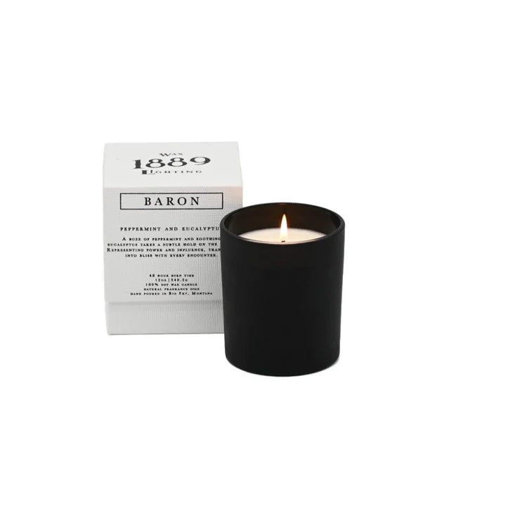 Peppermint & Eucalyptus 12oz. Candle - Bloom and Petal