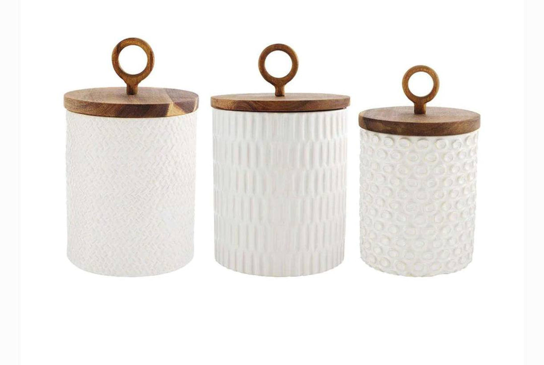 Stoneware Canister Set