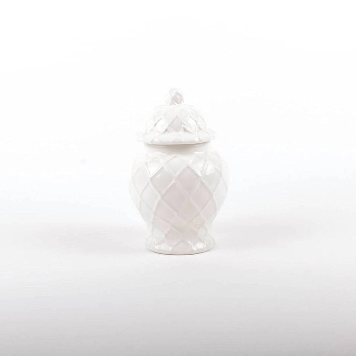 Small White Textured Ginger Jar