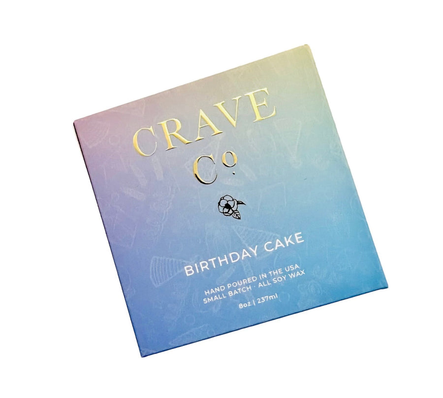 Birthday Cake Candle Designer Box By Crave Candle - Bloom and Petal