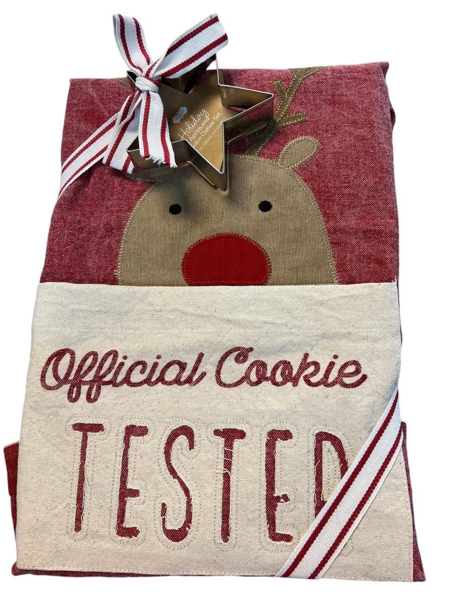 Kids Reindeer Apron & Cookie Cutter Set