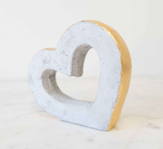 Stockholm Heart Decor Gray/Gold