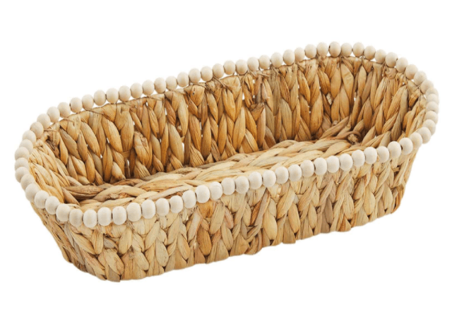 Hyacinth Beaded Bread Basket (2 sizes available)