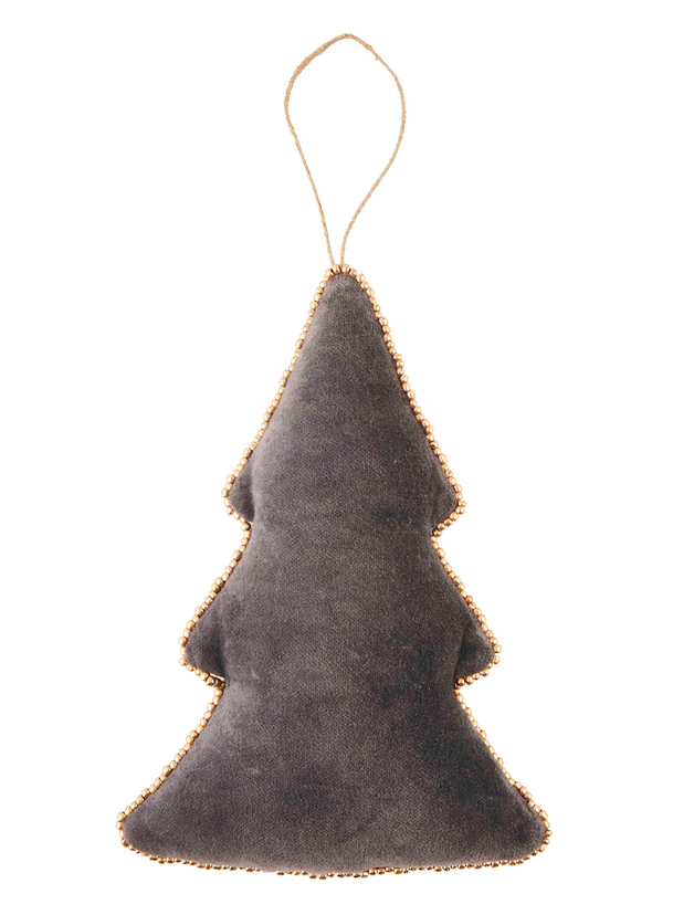 Neutral Velvet Shape Ornaments