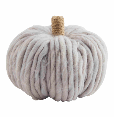 Grey Chunky Pumpkin Sitter