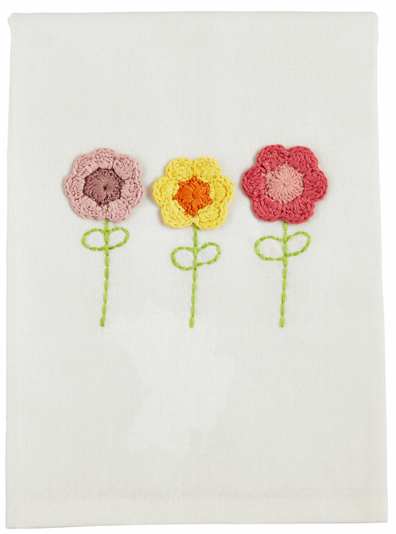 Flowers Crochet Towel