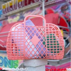 Peach Retro Basket- Large