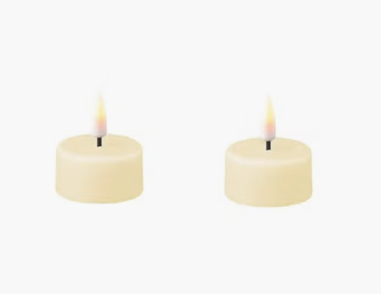 Pair Cream LED Tea Light