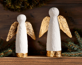 Paper Mache Angel Sitter (2 Sizes Available)