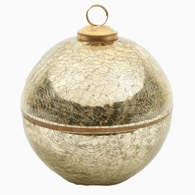 Noble Fir Gold Glass Ornament Candle