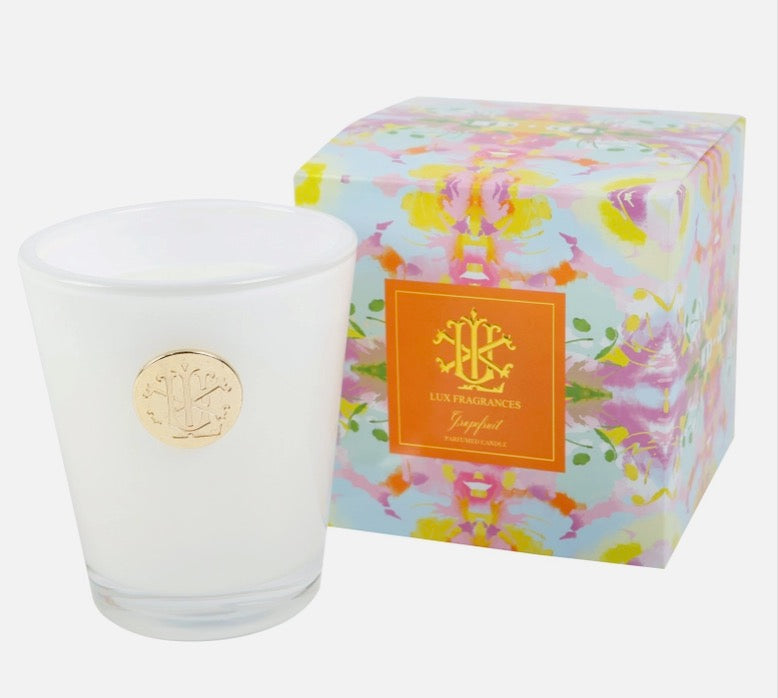 Lux Grapefruit Boxed Candle 8oz. - Bloom and Petal