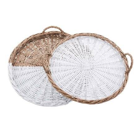 Willow Basket Tray Set