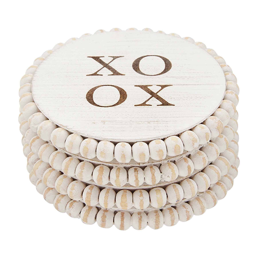 XOXO Beaded Coaster Set