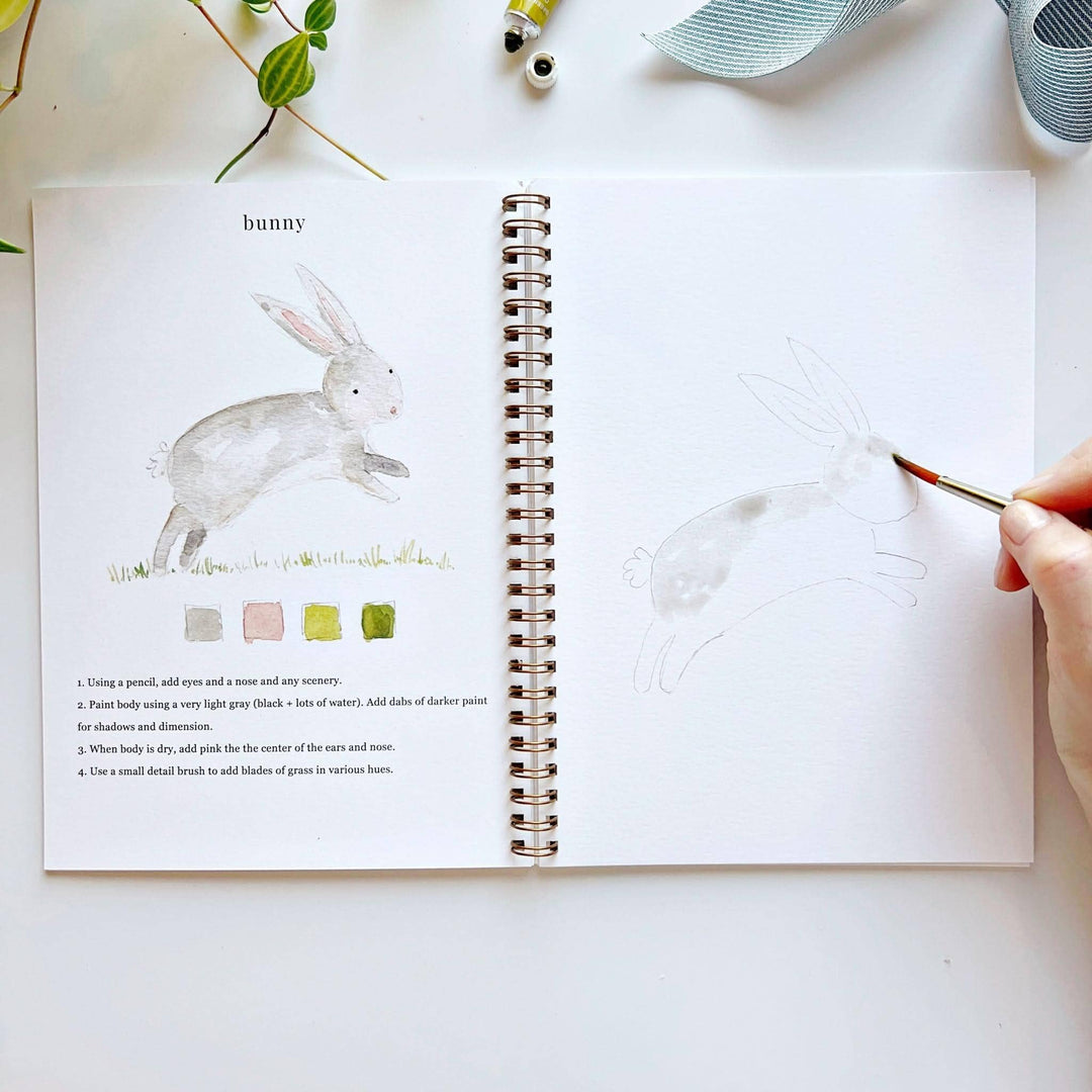 Animals watercolor workbook by Emily Lex